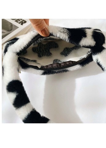 Женская мини сумка хобо меховая "Леопард" плюшевая через плече No Brand Хобо (304270162)