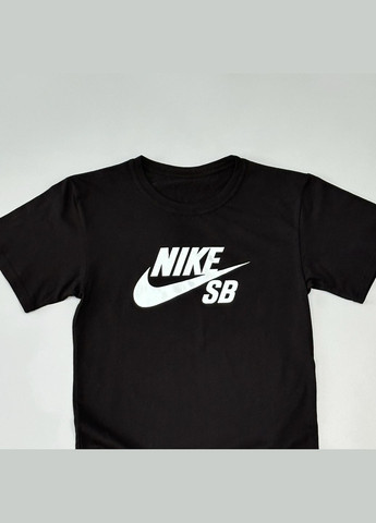 Черная мужская летняя футболка nike черная с коротким рукавом Freedom