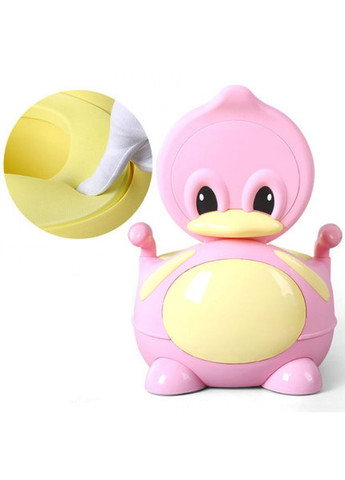 Горшок с мягким сиденьем Уточка Розовый No Brand (367959216)