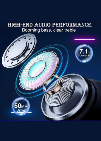 Гарнiтура S505 RGB Transparent Gaming Headset Black (6948391235479) Aula (336959422)