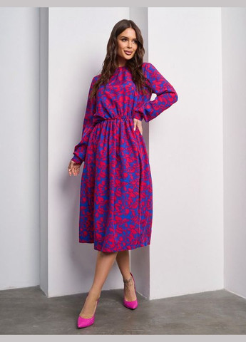 Синее платье 14475 синее ISSA PLUS однотонное