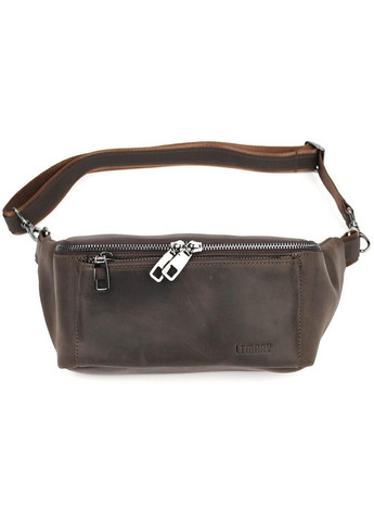 Сумка на пояс мужская кожаная бананка через плечо для телефона и для документов дорожняя маленькая Коричневый 40655 LIMARY (361348657)