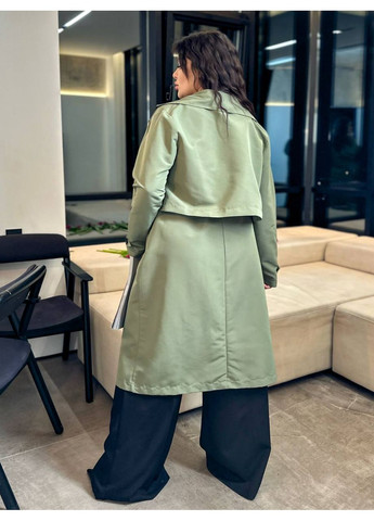 Функціональний тренч-двійка (жилет + болеро) — 3 в 1, котон, розміри 48–58 (заміри в описі) Vione на зав'язках демісезон (367074645)