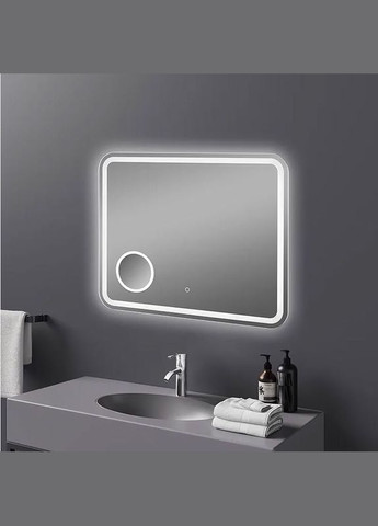 Косметическое увеличительное зеркало диаметром 19,5 см с 5-ти кратным увеличением на присосках Dom 5X (296470268)