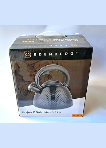 Чайник із нержавіючої сталі зі свистком 3 л EB-8854B Edenberg (322317409)