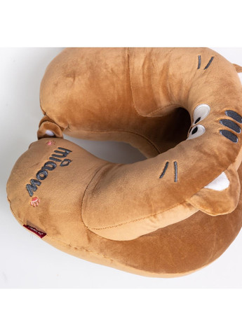 Подушка для шеи Miaow U-образная коричневая ортопедическая для путешествий с памятью формы комфортная подушка Yiwu (370603154)