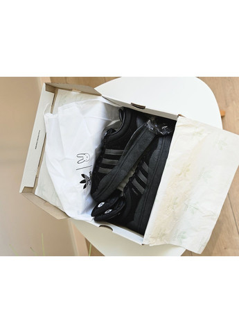 Кросівки жіночі і чоловічі Adidas Campus x Bad Bunny Black | Адідас Кампус чорні No Brand чорні демісезони (363296031)