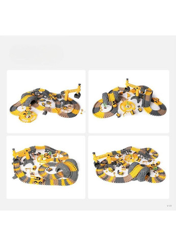 Игровой набор гибких автотреков Светящаяся дорога-конструктор с LED-машинкой 56152 Желтый Tumama (368719955)