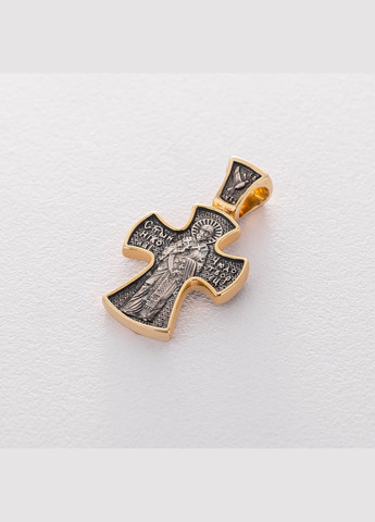 Серебряный православный крест с позолотой 132507 Oniks (264024540)