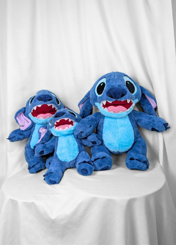 М’яка іграшка Стіч 50 см подушка обіймашка плюшева синій Lalapka (366571281)