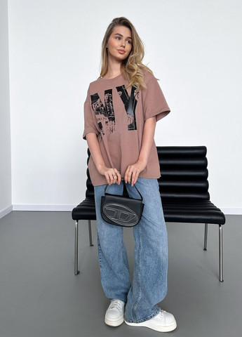 Оверсайз футболка женская NY No Brand - (322786634)