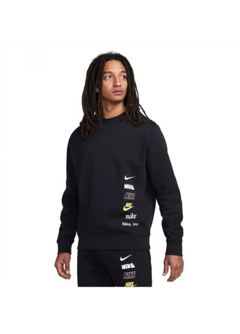 Свитшот мужской Sweat Crew Multi Logo Black Nike (364662682)