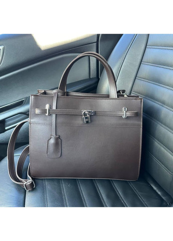 Женская сумка на плечо черная эко кожа с замком и ручками большая сумка для повседневного использования ProDobro (363221601)