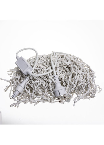 Гірлянда Бахрома вулична 600 LED 36 м від мережі білий провід, синій GarlandoPro 36MWBL No Brand (364684971)