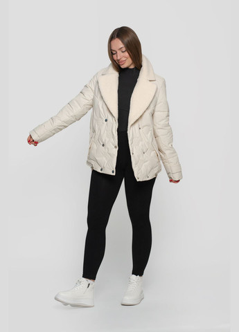Молочная демисезонная куртка женская короткая viton куртка-пиджак Vicco