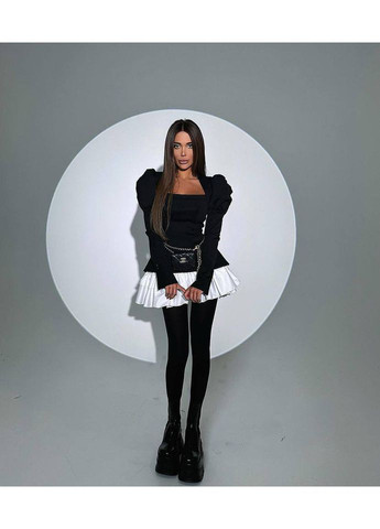 Черно-белое праздничный, вечернее, кэжуал женское платье элегантное Style Point однотонное