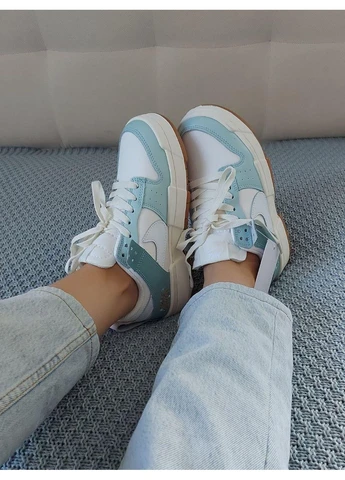 КРОССОВКИ ЖЕНСКИЕ NIKE DUNK LOW DISRUPT MINT НАЙК ДАНК No Brand комбинированные демисезоны (392029643)