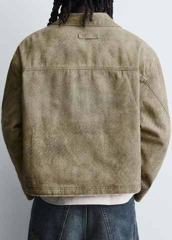 Комбинированная демисезонная куртка Zara