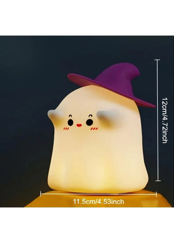 Дитячий акумуляторний силіконовий нічник Привид в капелюсі YH-319SH No Brand (362027678)