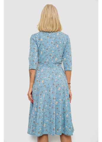 Комбинированное платье софт с принтом, 230r1011-5 Ager