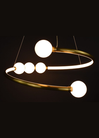 Люстра светодиодная подвесная LED светильник для квартиры на потолок лэд 27562 Латунь 25-90х60х60 см. Sunnysky (364755468)