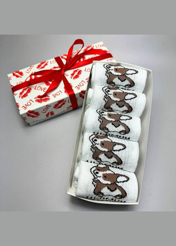 Комбинированные набор женских носков 36-41 5 пар в подарочной коробке. Vakko (308683630)