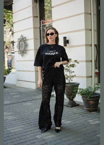 Жіночі гіпюрові штани палаццо на підкладці MonCher (347163955)