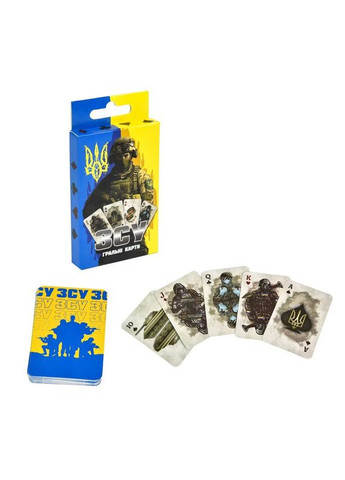 Карты игральные ВСУ 30787 желто-голубая, на украинском языке Strateg (306815272)