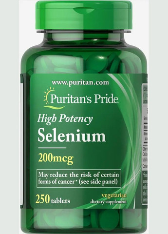 Селен 200 мкг Selenium антиоксидант для иммунитета 250 таблеток Puritans Pride (286784211)
