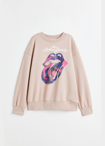 H&M світшот для дівчинки оверсайз 1081566006 бежевий кежуал