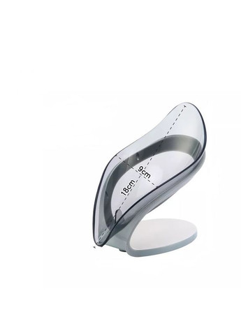 Мильниця лист зі стоком води на присосках сіра Beauty Effect Mix 2001 No Brand (302516664)