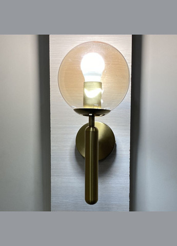 Настінний світильник/бра з кулею 15см (999-W2015F-1 BRZ+BR) No Brand (370070138)