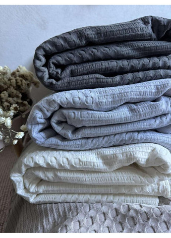 Покривало Марокко вафельне бавовняне сірого кольору ZEINTEX (315347192)