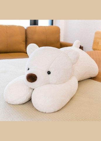 Мягкая плюшевая игрушка подушка антистресс медвеженок арт 7120 60см Белый No Brand (285739540)