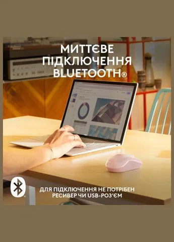 Мишка (910-007121) Logitech M240 Silent Bluetooth Rose (366646978)