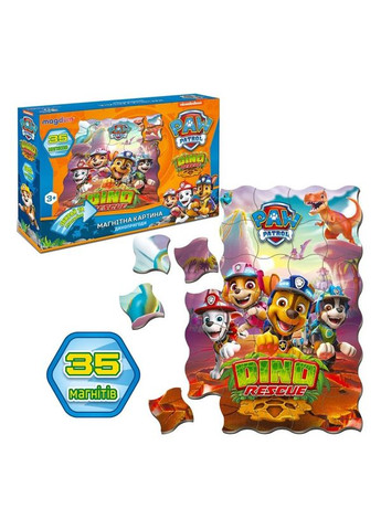 Детские магнитные пазлы "Щенячий патруль Диноприключение" ML4034-35, 35 магнитных элементов MAGDUM (334142999)