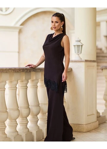 Костюм із асиметричним топом і брюками ISSA PLUS (395100485)