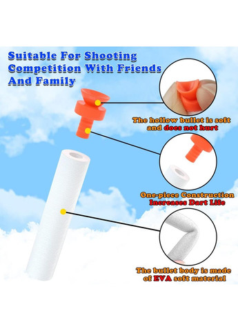 Патроны с присосками для NERF Игрушки стрелы боеприпасы для бластеров Нерф EKIND Suction Foam Darts Glow at Dark 10шт. Hasbro (365251500)