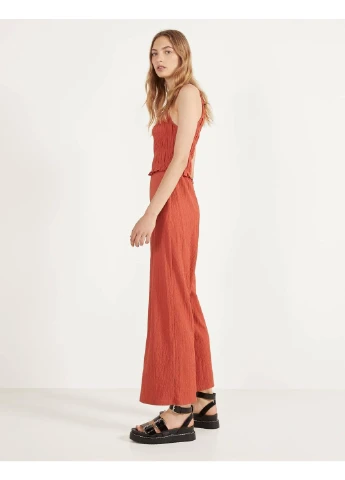 Комбинезон демисезон,кирпичный, Bershka светло-оранжевый