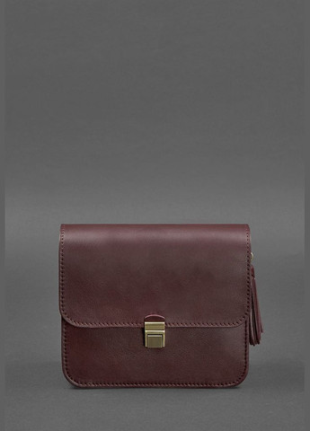 Шкіряна жіноча бохо-сумка Лілу бордова Krast (A-026267) BlankNote кросс-боди (327874321)