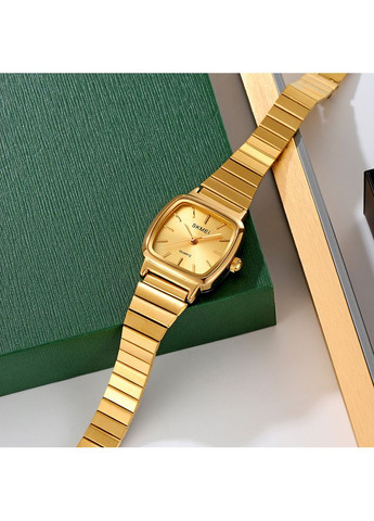 Годинник кварцовий золотистий для жінок класичний стрілочний з браслетом і водонепроникністю 30 м ProDobro (367264147)