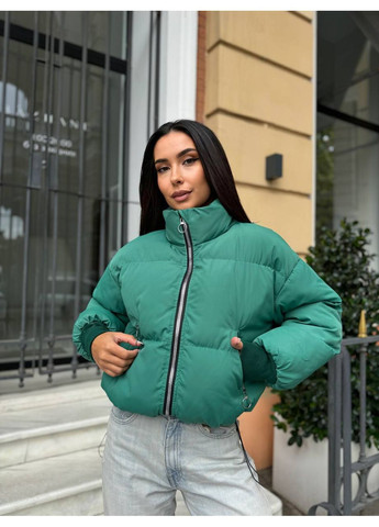 Зелений зимній Пуховик No Brand