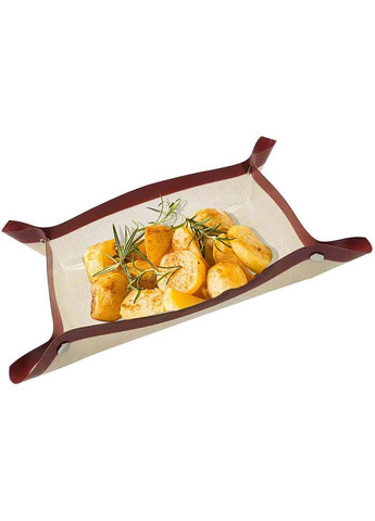 Килимок деко силіконовий для запікання багаторазовий антипригарний із застібками в кутках 30 × 40 см Kitchen Master (368877949)