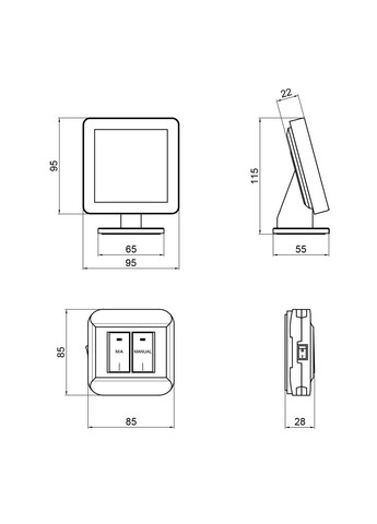Недельный программируемый термостат ТА-2501WiFiRF радиоуправляемый сенсорный c WiFi Thermo Alliance ТА-2501Wi-Fi RF (341326801)
