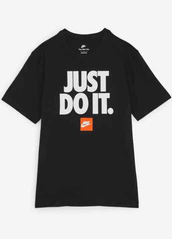 Черная мужская футболка оригинал just do it verbiage dz2989-010 Nike