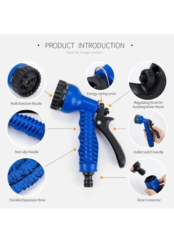 Шланг для полива садовый Magic Hose 75 м 3/4 Синий (UKR-558795U) Workpro (395011532)