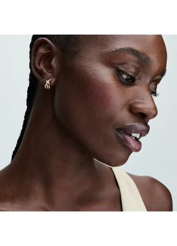 Серьги шарики Пандора с переплетением и паве в позолоте 263150C01 Kabluchka (355348305)