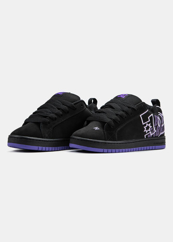 Кроссовки женские и мужские DC Shoes Court Graffik Black Purple | ДЦ черные No Brand чёрные демисезоны (333653952)