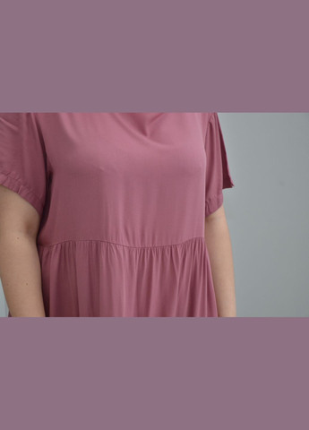 Бузкова жіноча сукня, короткий рукав (різні кольори) No Brand однотонна