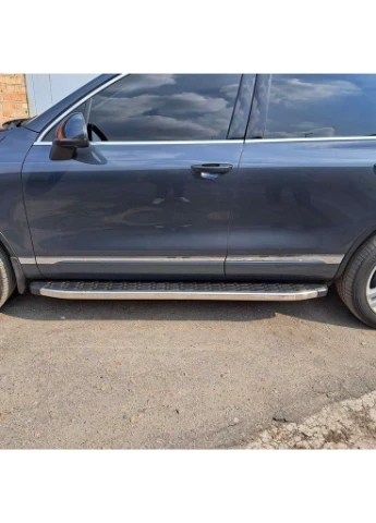 Боковые Подножки BlackLine (2 шт, Алюминий) для Volkswagen Touareg 2010-2018 гг No Brand (391742579)